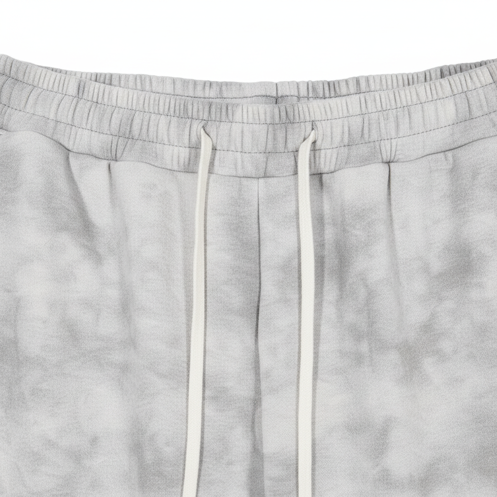 Detail shot of Getty sweatpants waistband and drawstring