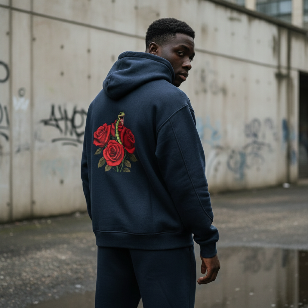 Getty Essential Hoodie - Back View Urban