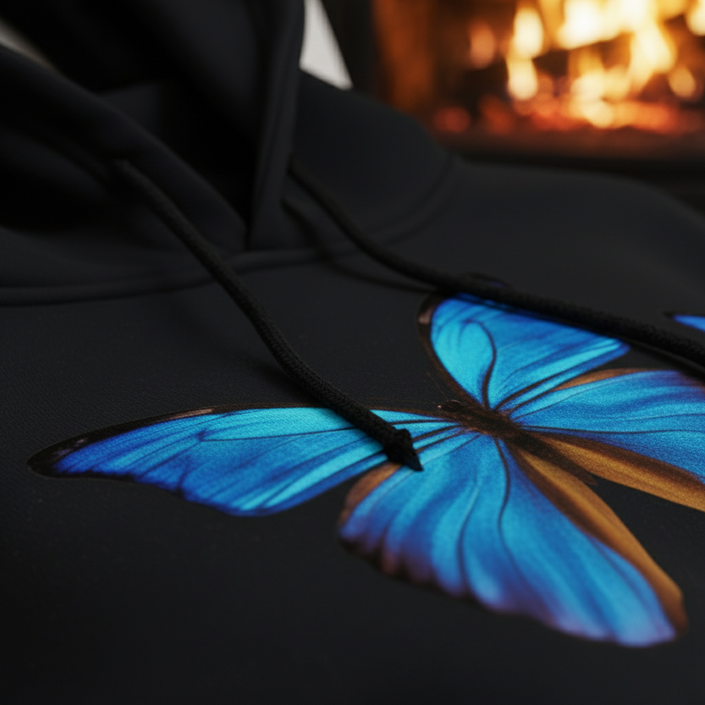 Getty Freedom Crop Hoodie - Fabric Detail
