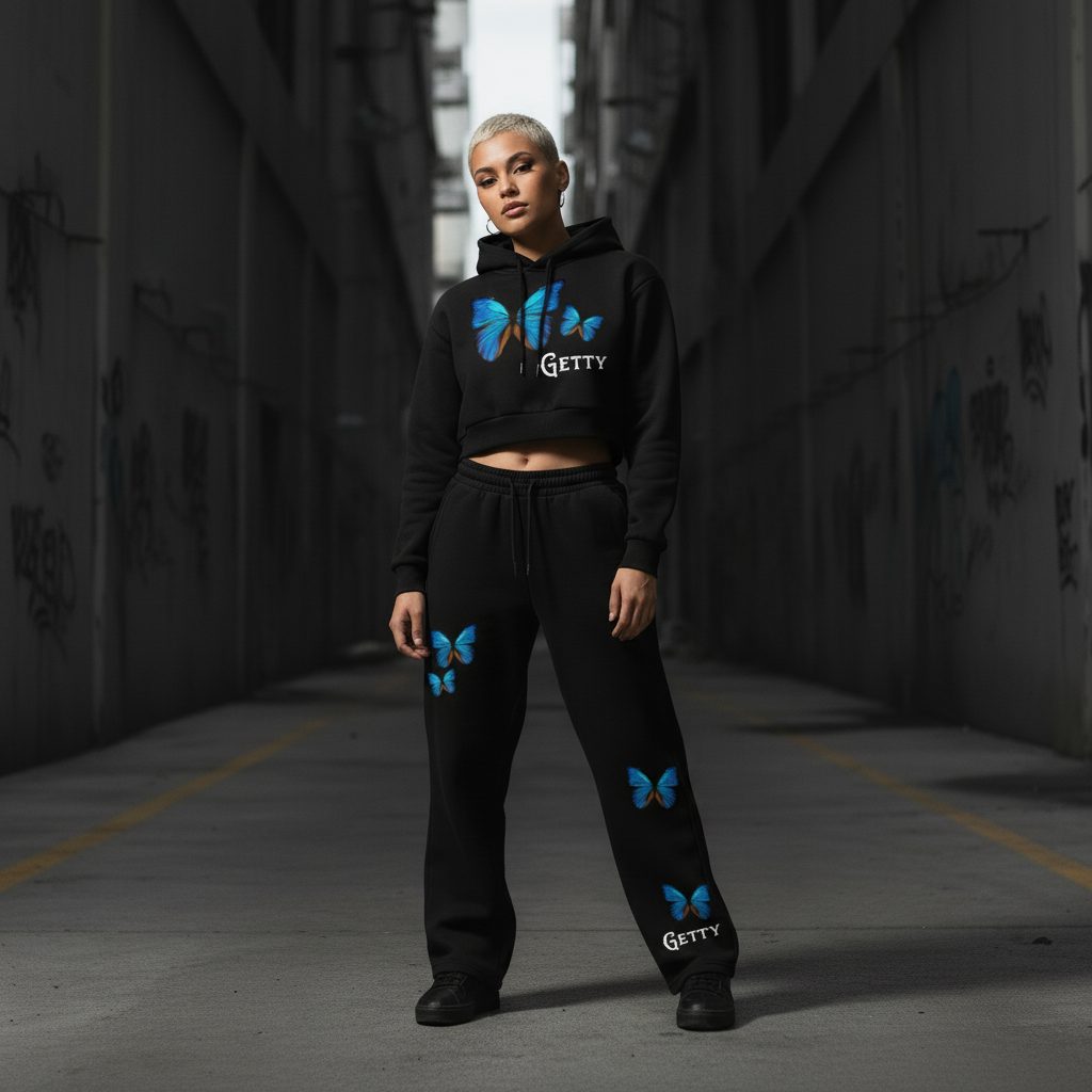 Getty Freedom Crop Hoodie - Full View No Text