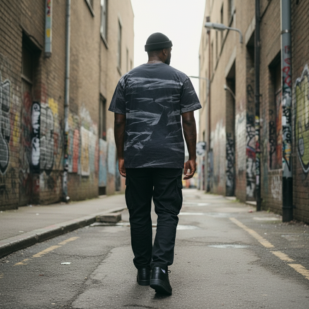 Getty Stripe T-Shirt - Walking Back View