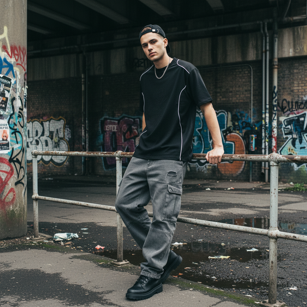 Getty Piped Panel T-Shirt